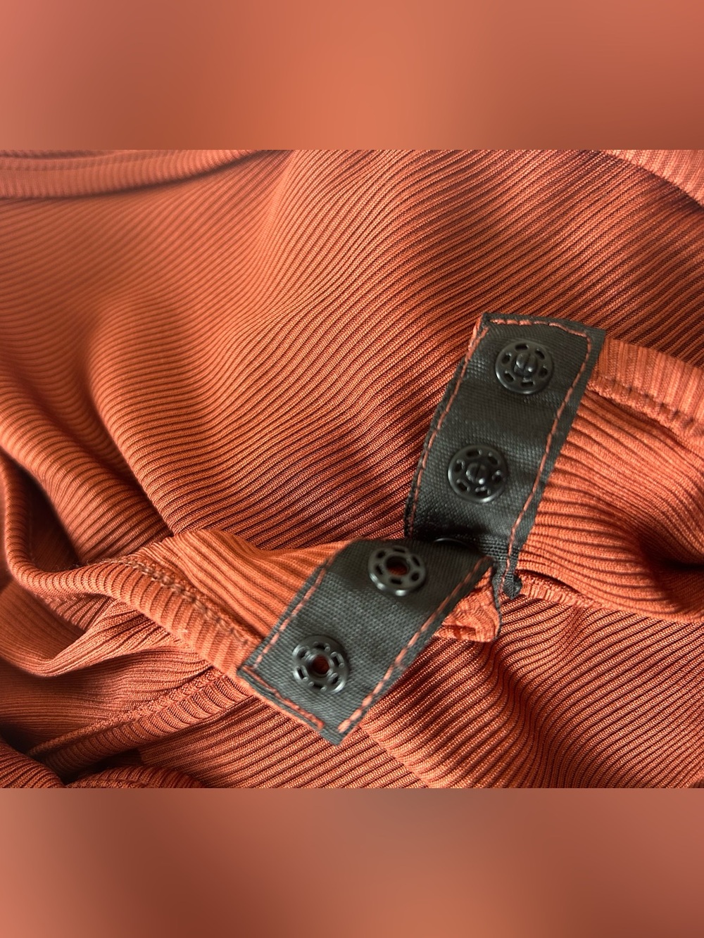 SHEIN Rust Ribbed Tank One-Piece Bodysuit - Picture 2 of 3